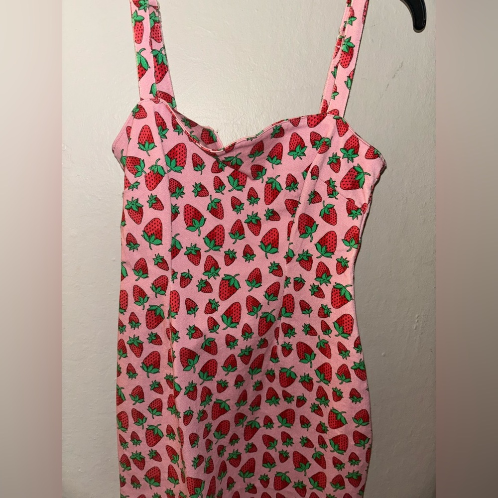 Sugar Thrillz Strawberry Mini Dress from Dolls Kill Size Medium
